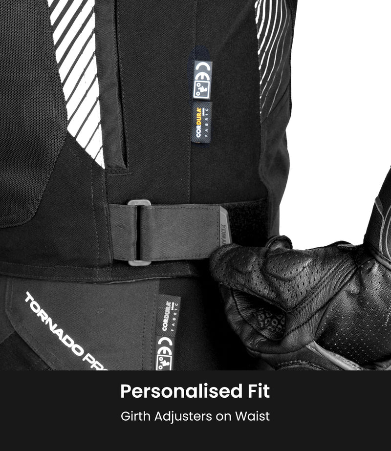 RYNOX - APEX EVO JACKET - CE CERTIFIED CLASS AA - BLACK WHITE