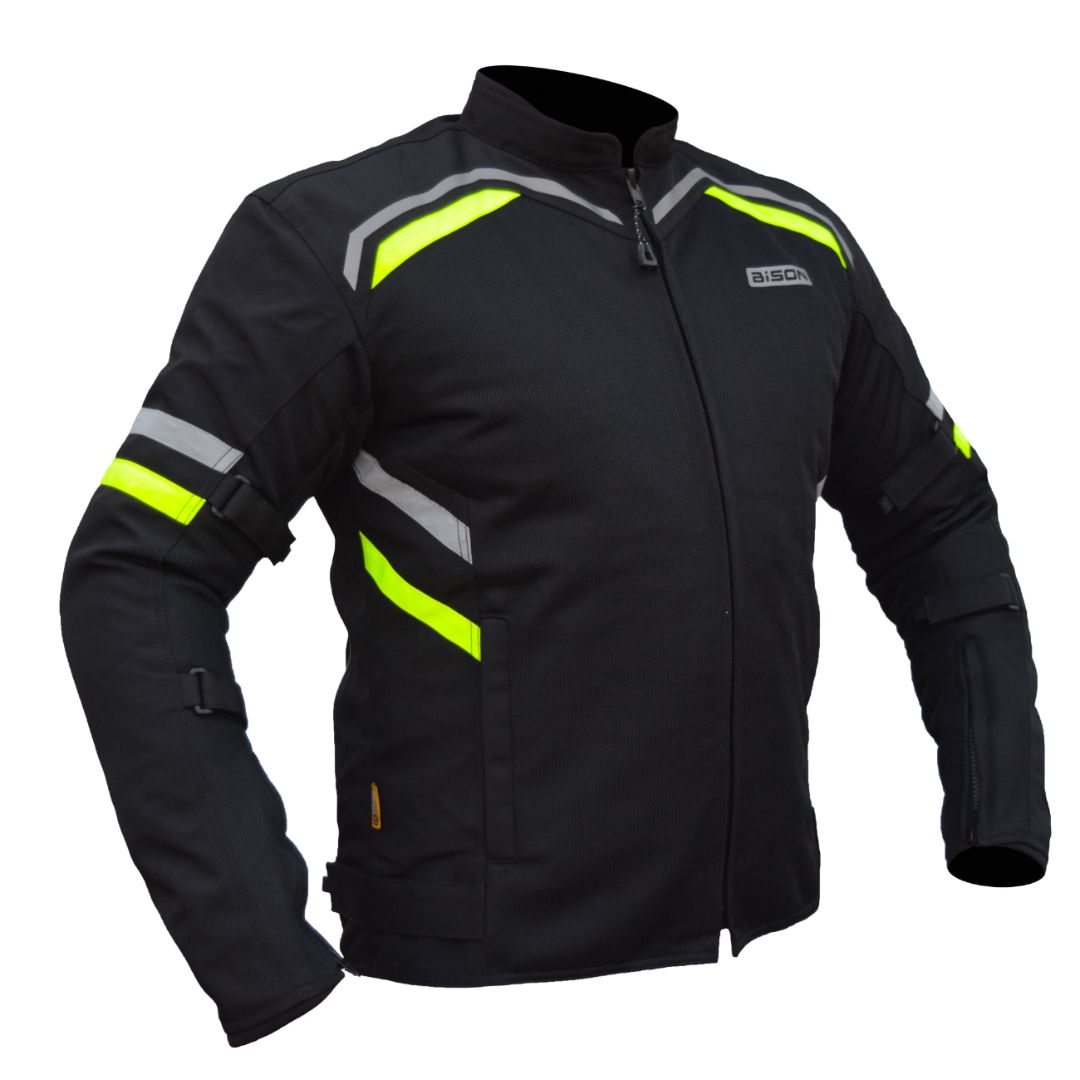 Bison - RAPTOR V.2 – BLACK HI-VIZ GREEN JACKET