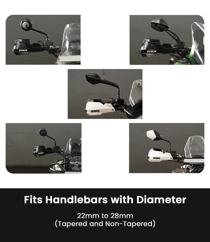 RYNOX - DEFENDER PRO HANDGUARDS - WHITE BLACK