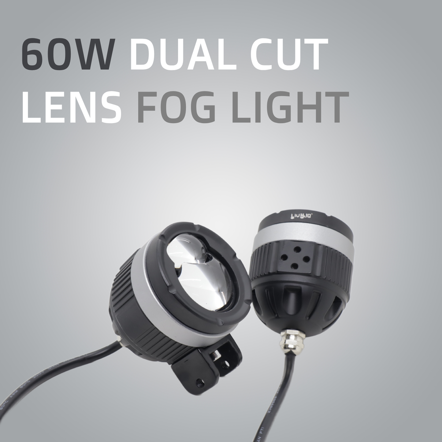 HJG - 60W DUAL LENS YELLOW/WHITE FOG LIGHTS WITH LOW/HIGH BEAM