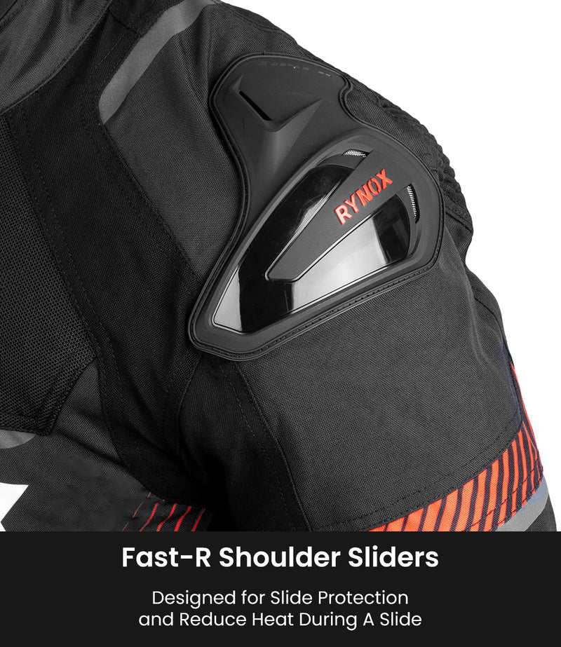 RYNOX - APEX EVO JACKET - CE CERTIFIED CLASS AA - BLACK RED
