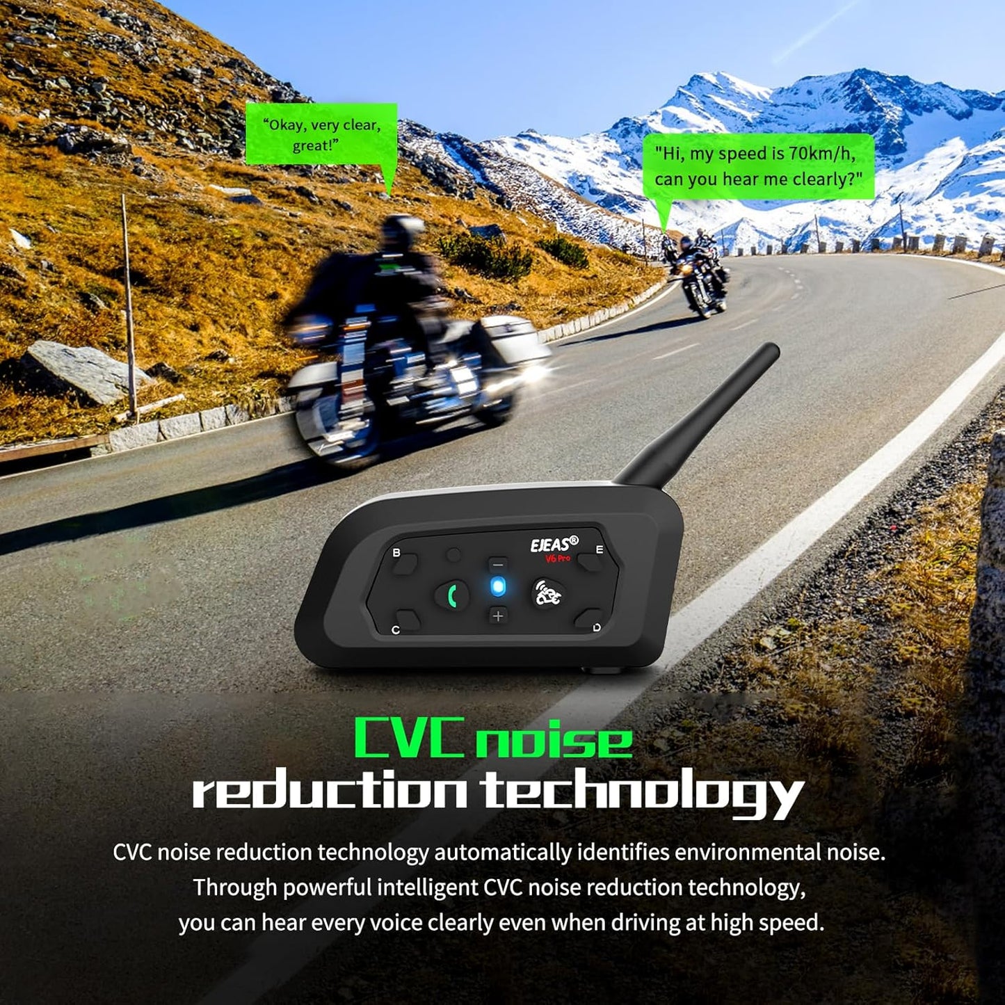 EJEAS - V6 PRO PLUS MULTI RIDER HELMET INTERCOM