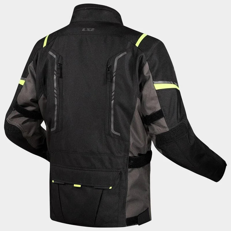 LS2 - NARVIK LADY RIDING JACKET GREY BLACK HI-VI YELLOW