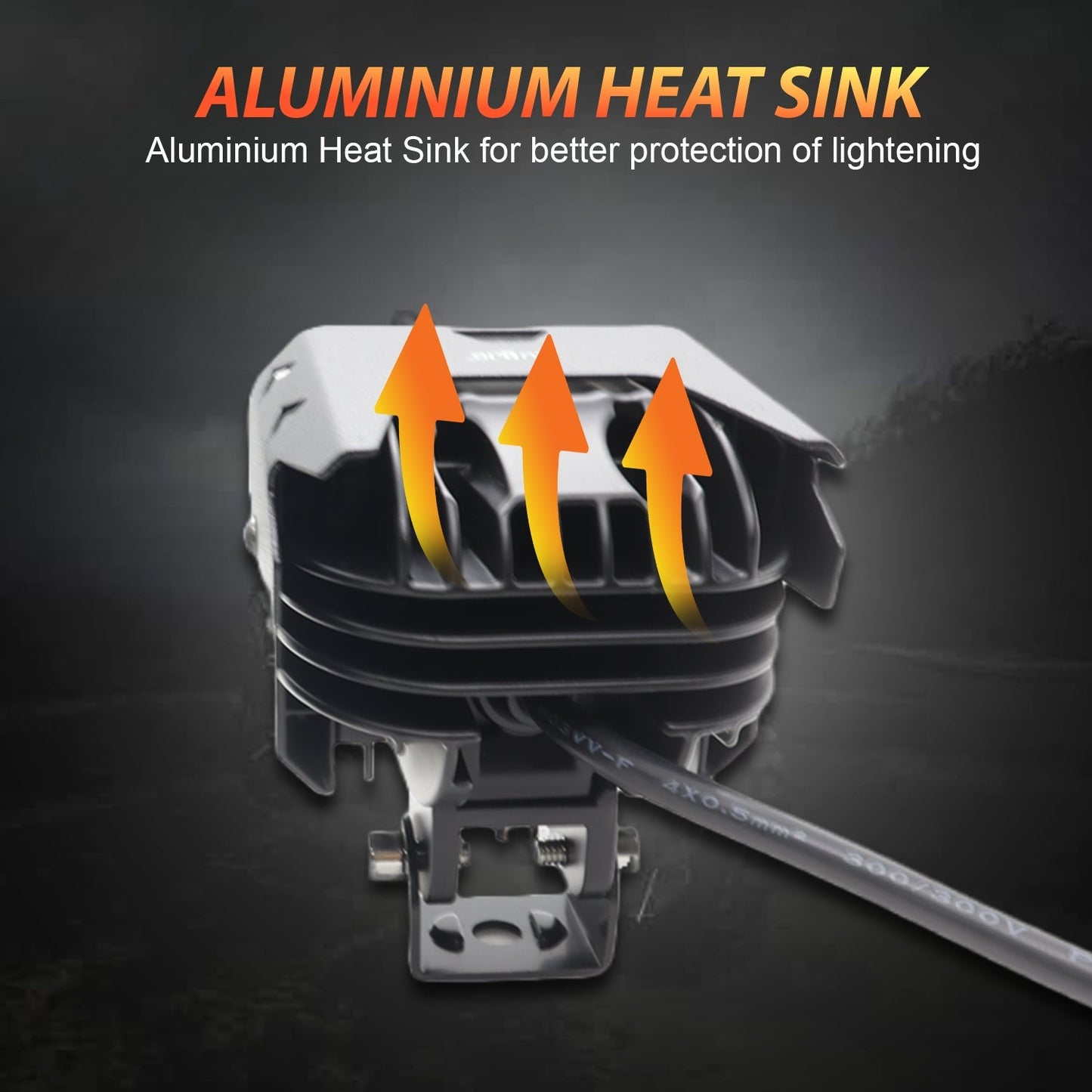 HJG - 80W YELLOW/WHITE & MULTICOLOUR LED FOG LIGHTS