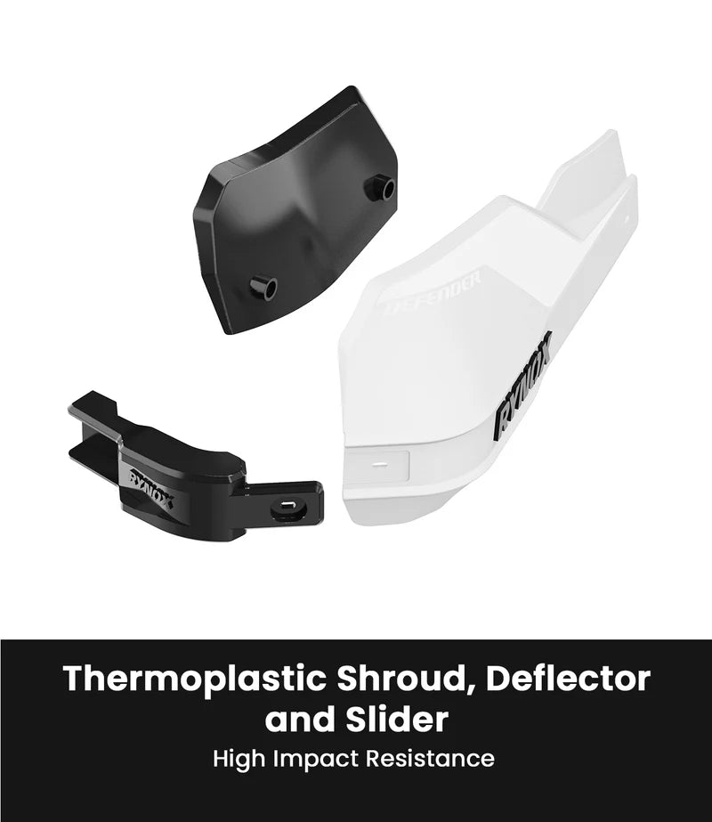 RYNOX - DEFENDER PRO HANDGUARDS - WHITE BLACK