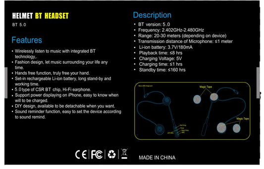 Bison - AXXO AX-05 – Helmet Bluetooth