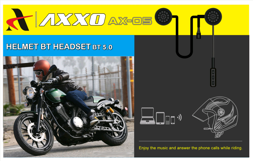 Bison - AXXO AX-05 – Helmet Bluetooth