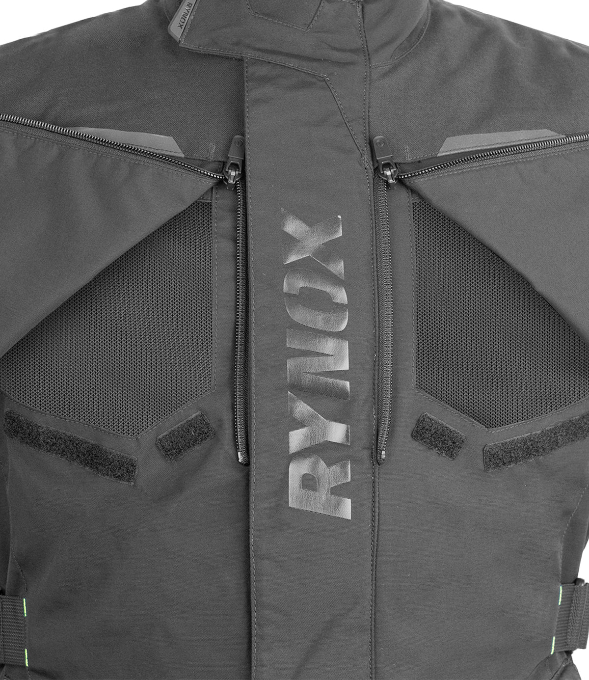 Rynox - ADVENTO PRO JACKET - Black Hi-viz green