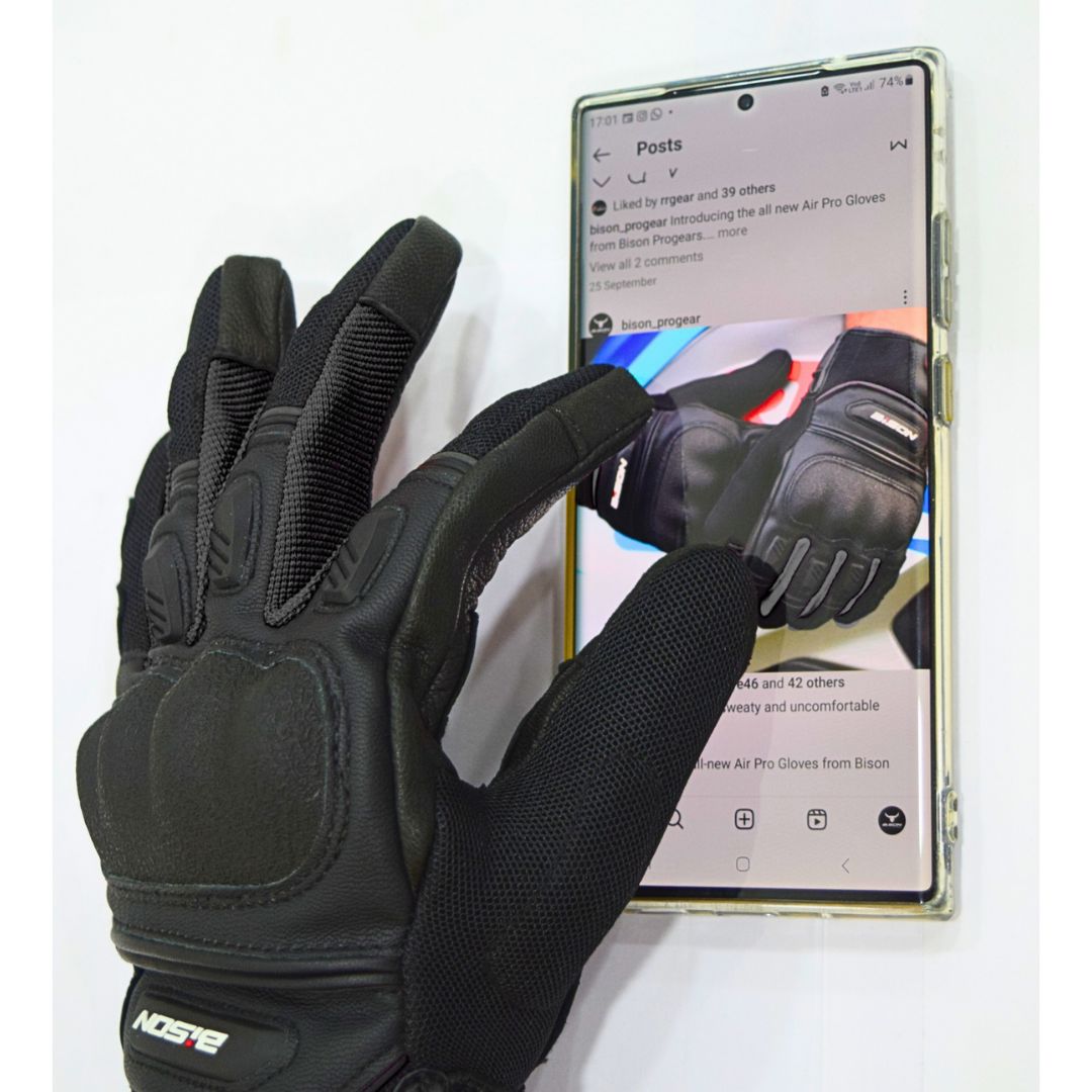 Bison - AIR PRO – BLACK BLACK GLOVES