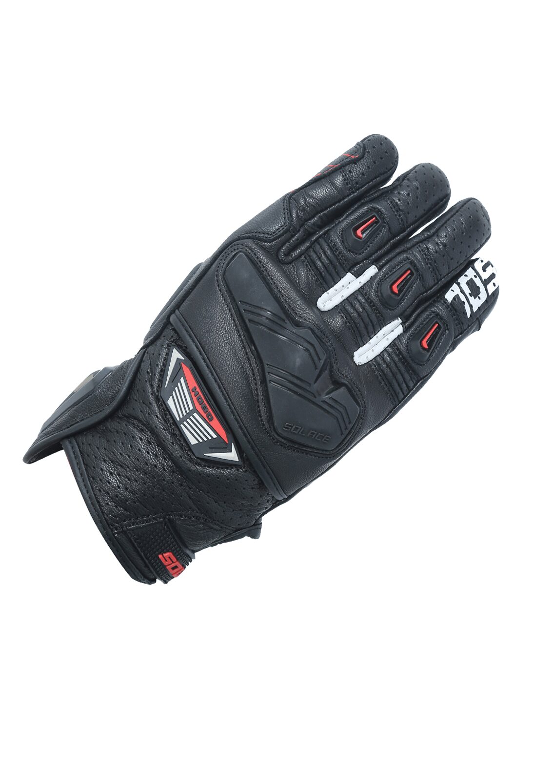Solace - Hobo Semi-Gauntlet Gloves Black/Red