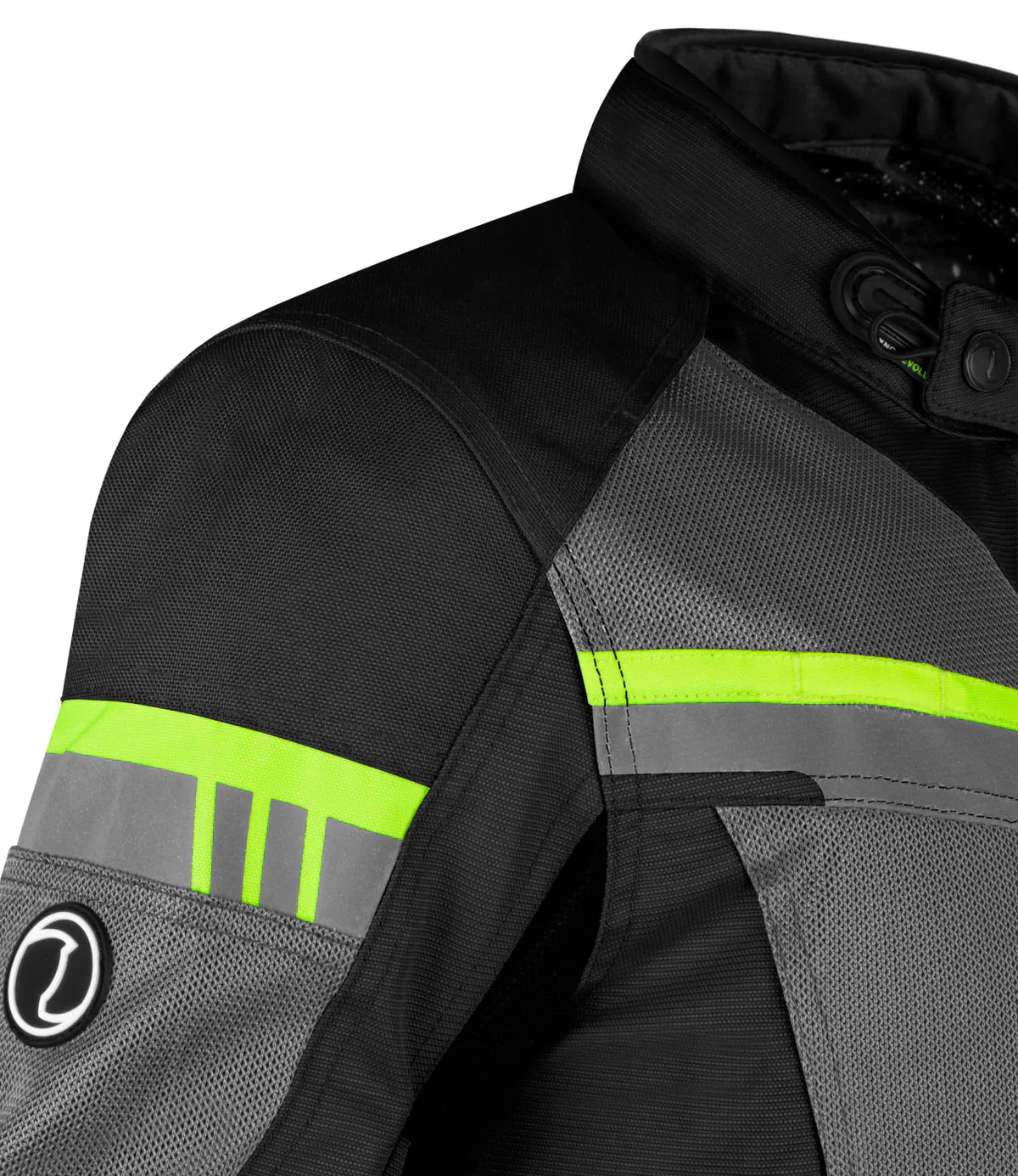 Rynox - STEALTH AIR PRO JACKET - Black Hi-Viz Green