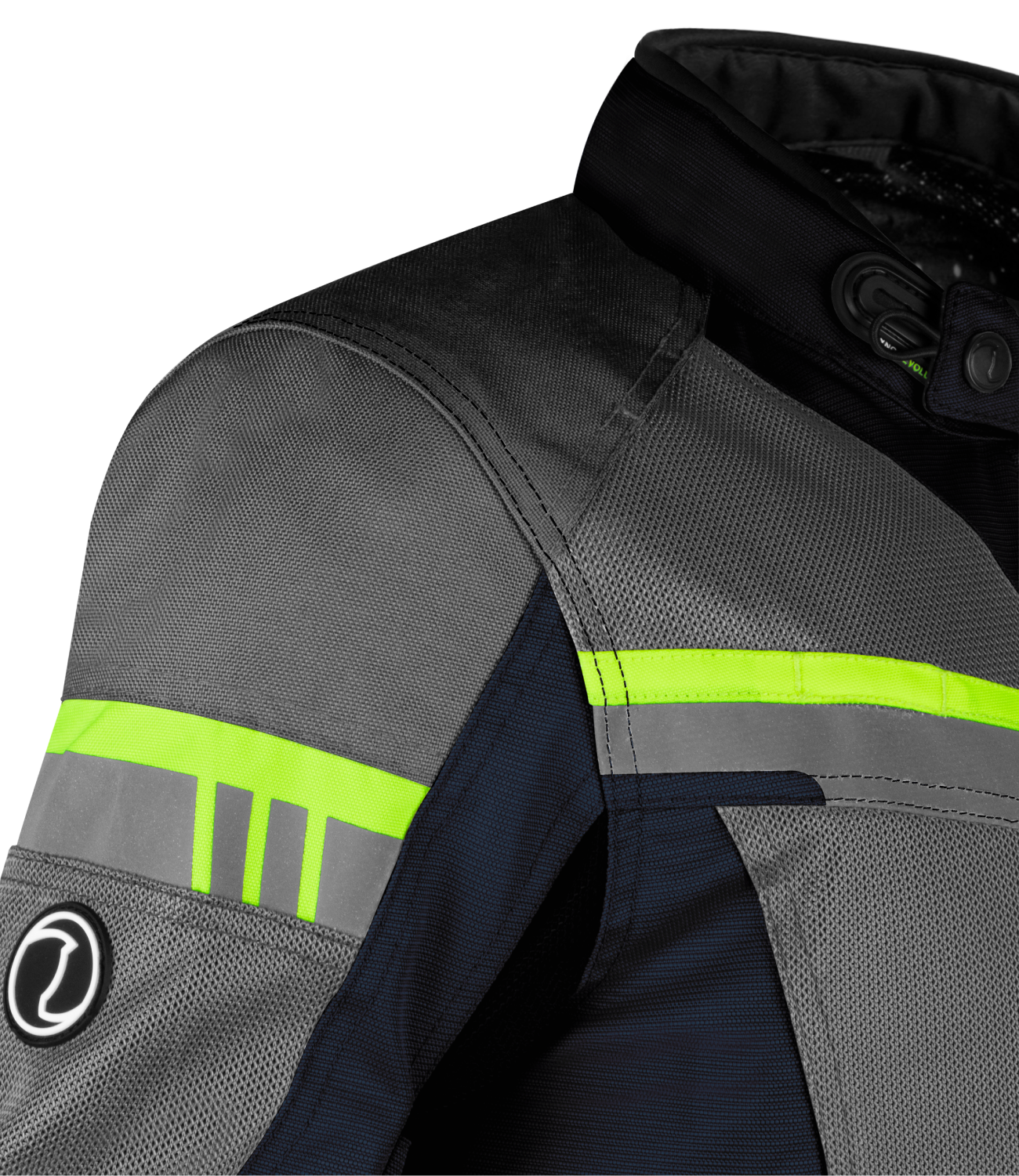 Rynox - STEALTH AIR PRO JACKET - Blue Hi-Viz Green