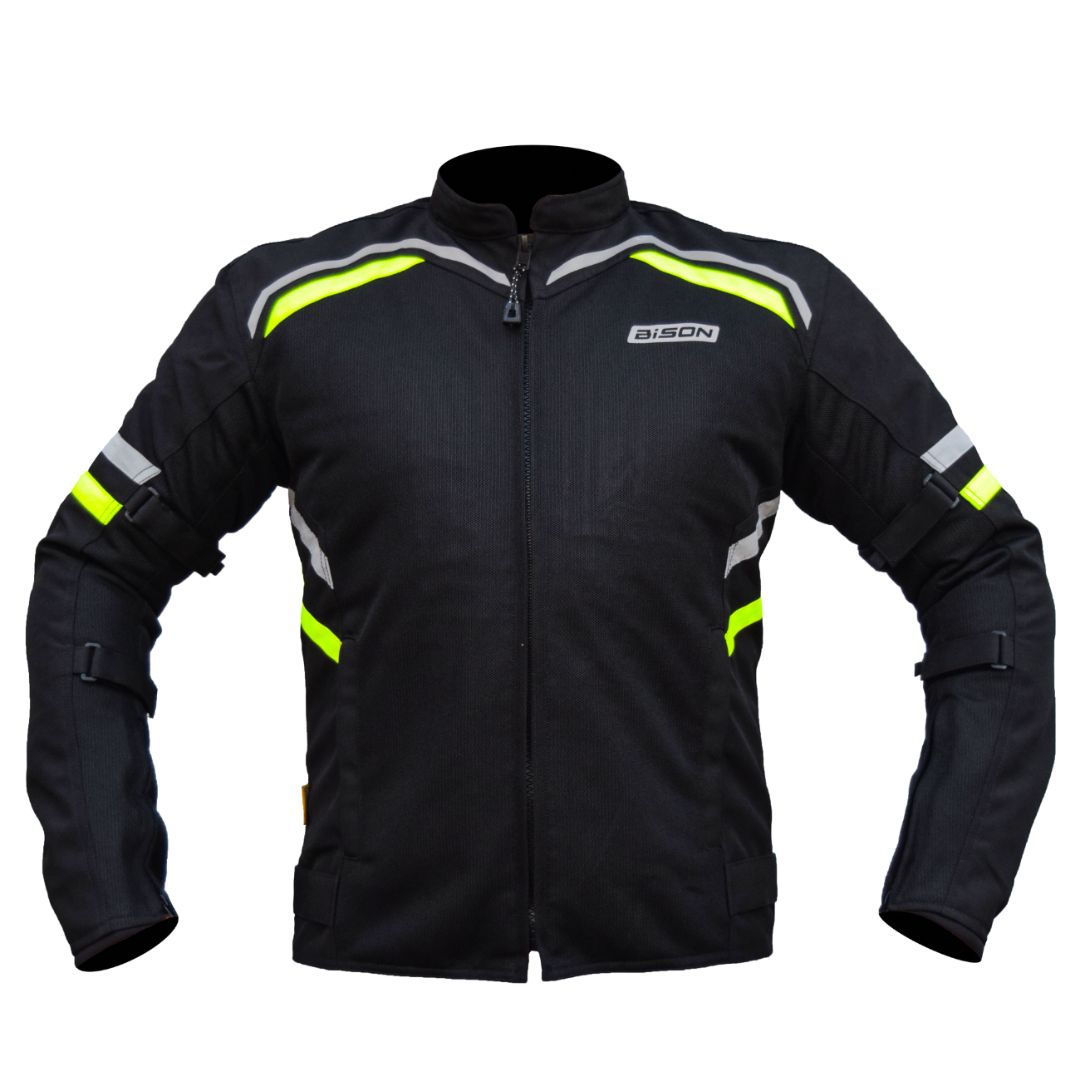 Bison - RAPTOR V.2 – BLACK HI-VIZ GREEN JACKET