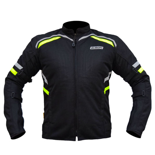 Bison - RAPTOR V.2 – BLACK HI-VIZ GREEN JACKET