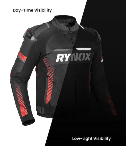 RYNOX - APEX EVO JACKET - CE CERTIFIED CLASS AA - BLACK RED