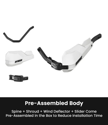 RYNOX - DEFENDER PRO HANDGUARDS - WHITE BLACK