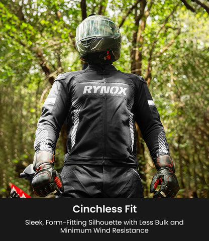 RYNOX - APEX EVO JACKET - CE CERTIFIED CLASS AA - BLACK WHITE