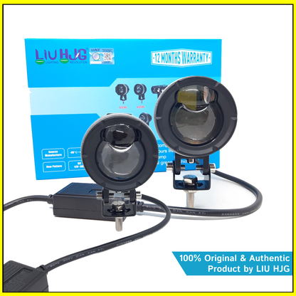 HJG - 60W DUAL LENS YELLOW/WHITE FOG LIGHTS WITH LOW/HIGH BEAM
