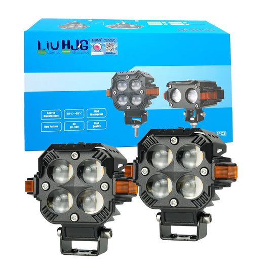 HJG - S-65 LED FOG LIGHT DUAL-COLOUR YELLOW/WHITE