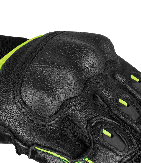 RYNOX - TORNADO PRO 4 GLOVES - BLACK HI-VIZ GREEN