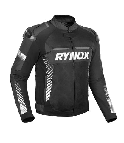 RYNOX - APEX EVO JACKET - CE CERTIFIED CLASS AA - BLACK WHITE