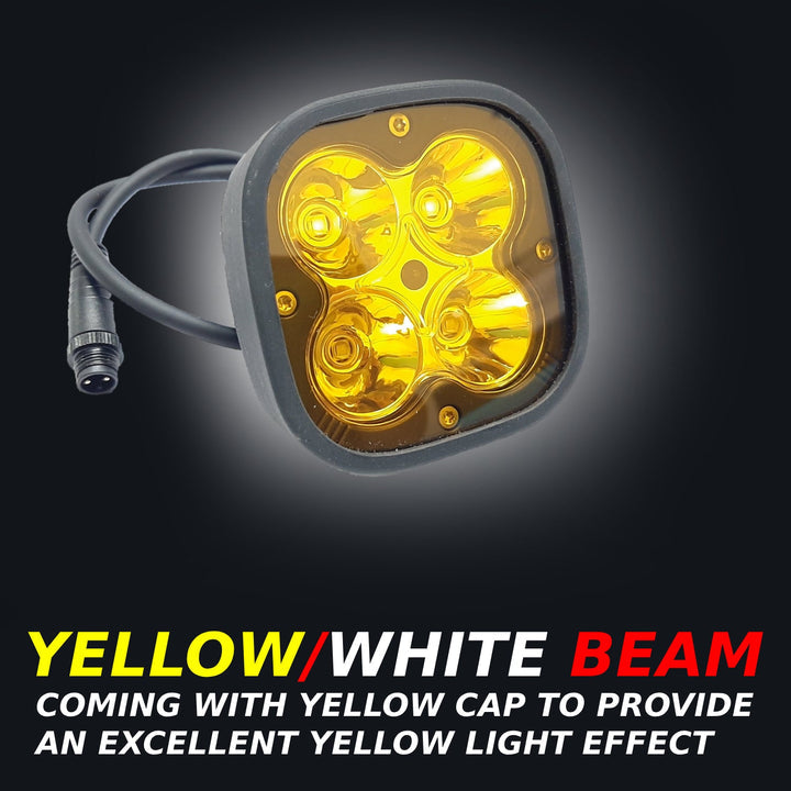 HJG - 60W LED FOG LIGHTS WITH YELLOW LENS CAP (Pack of 2)