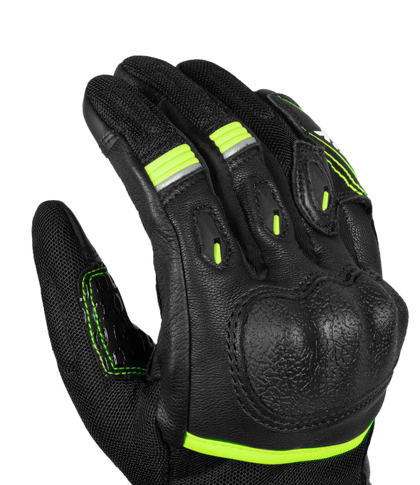 RYNOX - TORNADO PRO 4 GLOVES - BLACK HI-VIZ GREEN