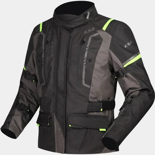 LS2 - NARVIK LADY RIDING JACKET GREY BLACK HI-VI YELLOW