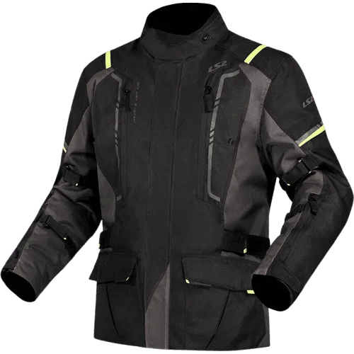 LS2 - NARVIK RIDING BLACK GREY YELLOW JACKET