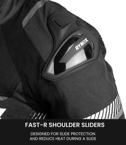 RYNOX - APEX EVO JACKET - CE CERTIFIED CLASS AA - BLACK WHITE