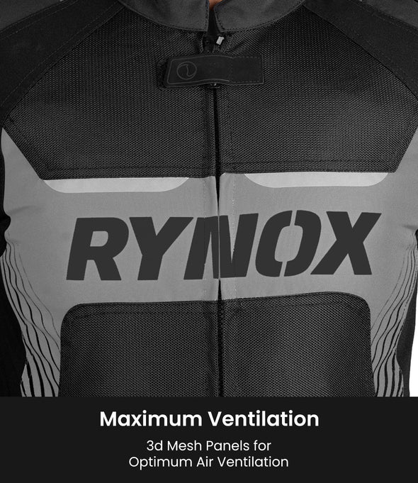 RYNOX - APEX EVO JACKET - CE CERTIFIED CLASS AA - BLACK HI-VIZ GREEN