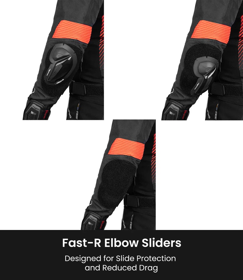 RYNOX - APEX EVO JACKET - CE CERTIFIED CLASS AA - BLACK RED