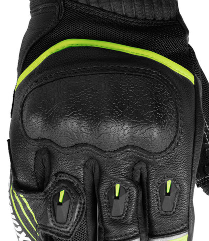 RYNOX - TORNADO PRO 4 GLOVES - BLACK HI-VIZ GREEN