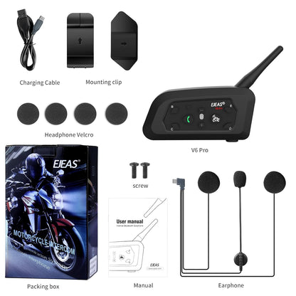 EJEAS - V6 PRO PLUS MULTI RIDER HELMET INTERCOM COMBO (2 QTY)
