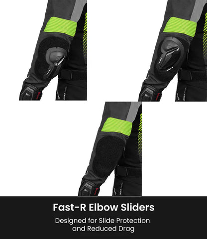 RYNOX - APEX EVO JACKET - CE CERTIFIED CLASS AA - BLACK HI-VIZ GREEN
