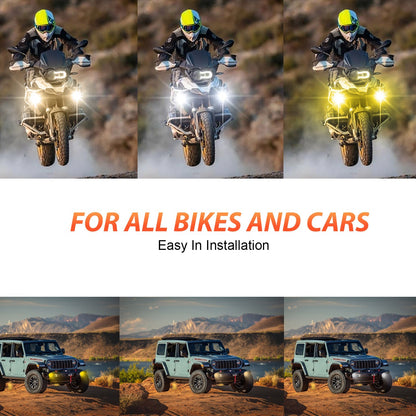 HJG - 80W YELLOW/WHITE & MULTICOLOUR LED FOG LIGHTS