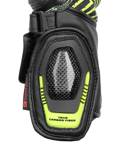 Rynox - ADVENTO PRO GLOVES - Black Hi-Viz Green