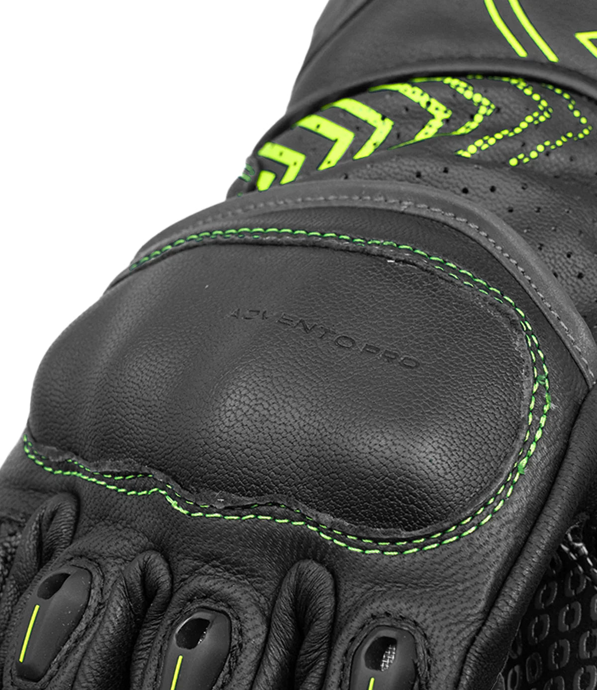 Rynox - ADVENTO PRO GLOVES - Black Hi-Viz Green