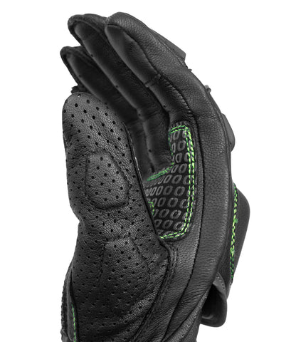 Rynox - ADVENTO PRO GLOVES - Black Hi-Viz Green