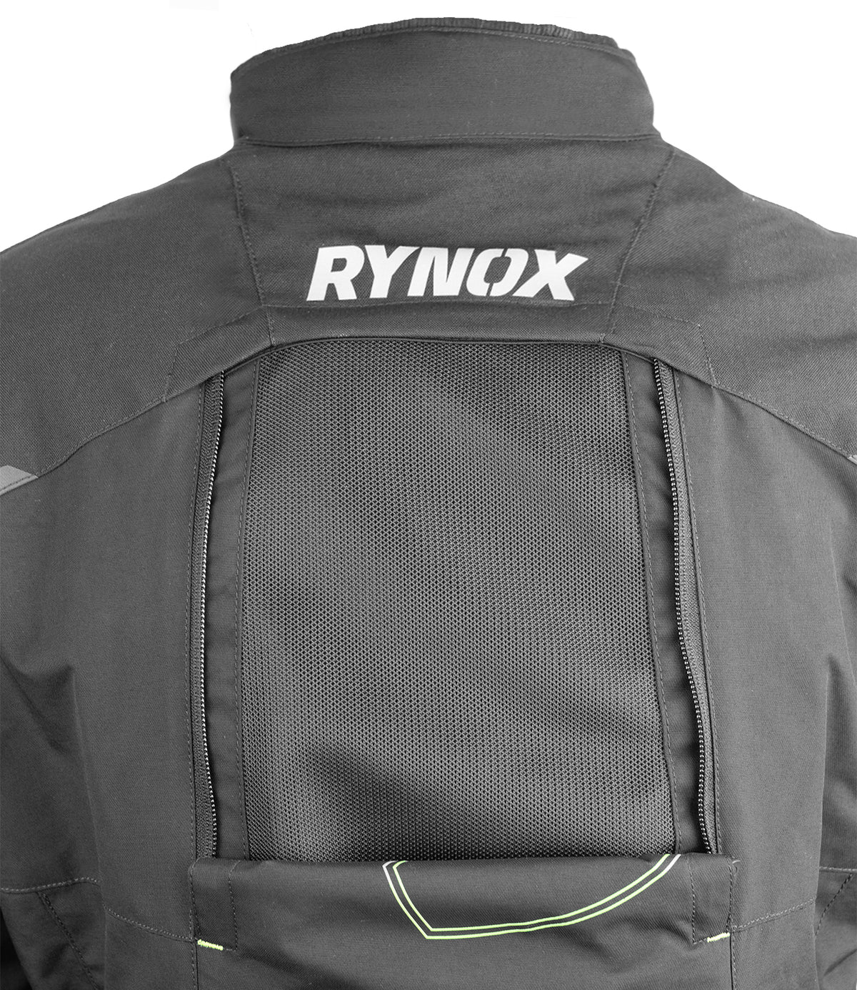 Rynox - ADVENTO PRO JACKET - Black Hi-viz green