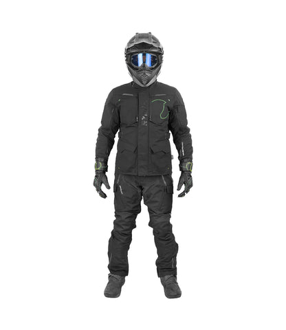 Rynox - ADVENTO PRO JACKET - Black Hi-viz green