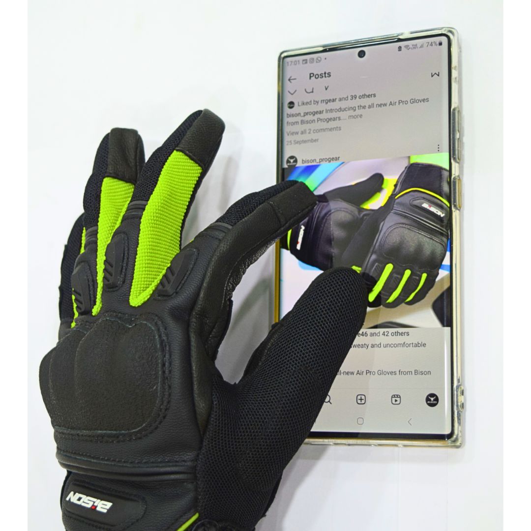 Bison - AIR PRO – BLACK RED GLOVES