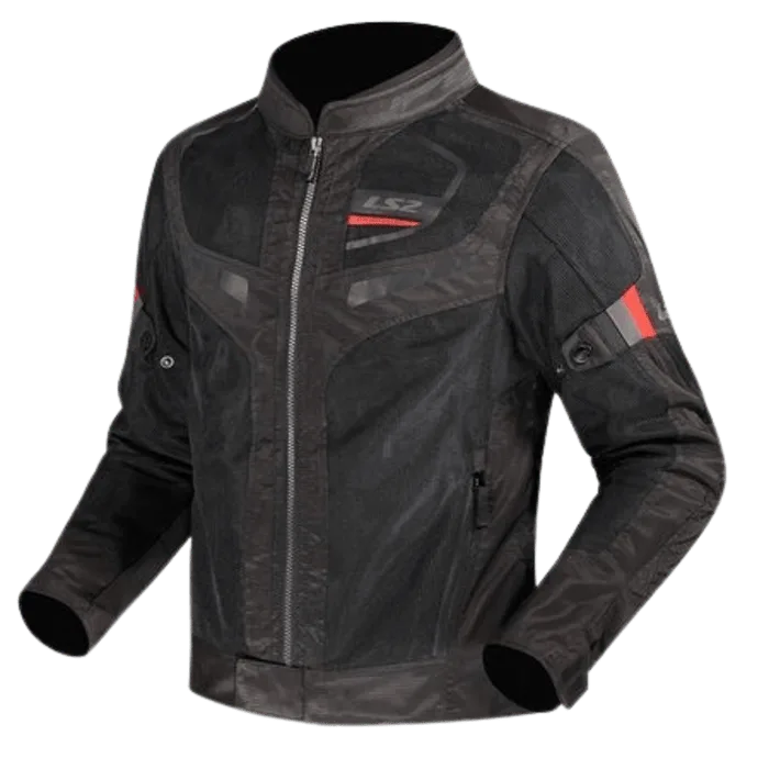 LS2 - GARDA AIR MAN RIDING JACKET BLACK RED