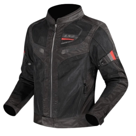 LS2 - GARDA AIR MAN RIDING JACKET BLACK RED