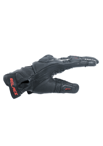 Solace - Hobo Semi-Gauntlet Gloves Black/Red