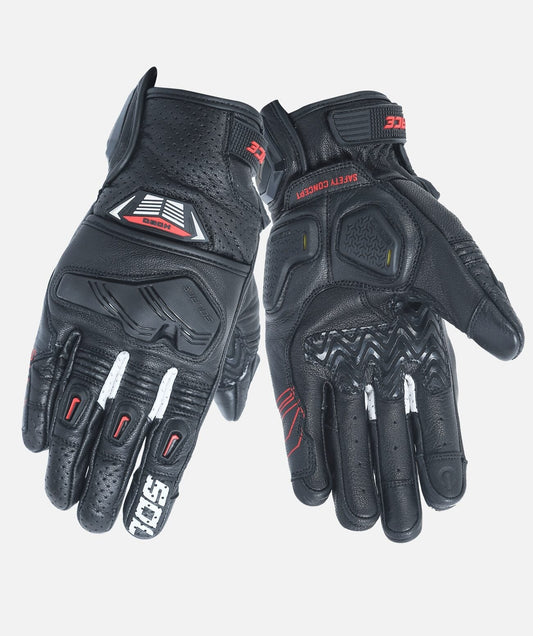 Solace - Hobo Semi-Gauntlet Gloves Black/Red