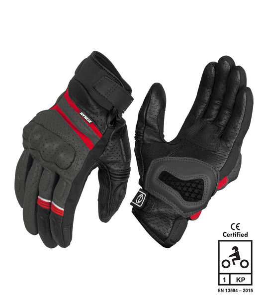 Rynox - AIR GT GLOVES - Grey Red