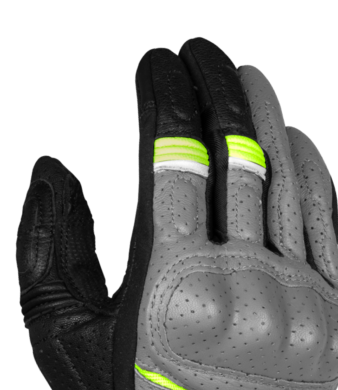Rynox - AIR GT GLOVES - Grey Hi-Viz Green