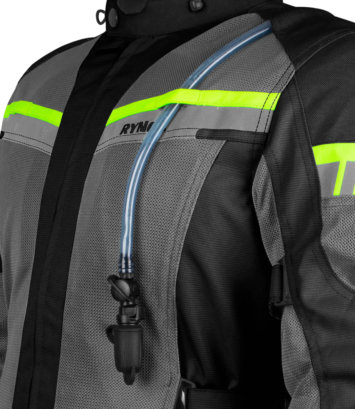 Rynox - STEALTH AIR PRO JACKET - Black Hi-Viz Green
