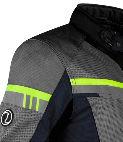 Rynox - STEALTH AIR PRO JACKET - Blue Hi-Viz Green